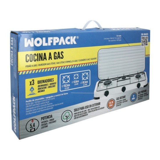 Cocina Gas 3 Fuegos Potencia 5,4 Kw, al por Mayor | Almacén de Ferretería