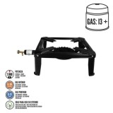 Hornillo Gas 4 Pies 40x40 cm, Potencia 7,000 Watts, al por Mayor | Almacén de Ferretería