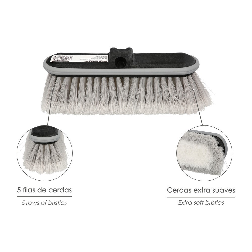 Cepillo Lavacoches Grande Extra Suave 28x9,5 cm, Protector De Goma, Limpieza De Coches, Camiones, Motos, Furgonetas al por Mayor