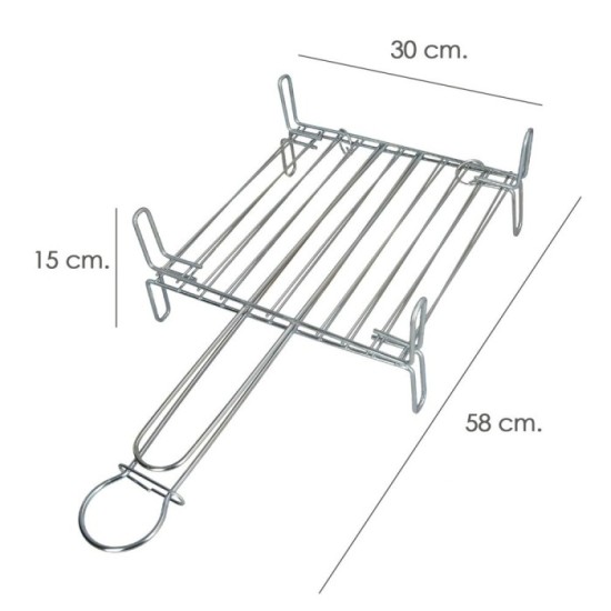 Parrilla Barbacoa Doble 30x30 cm, al por Mayor | Almacén de Ferretería