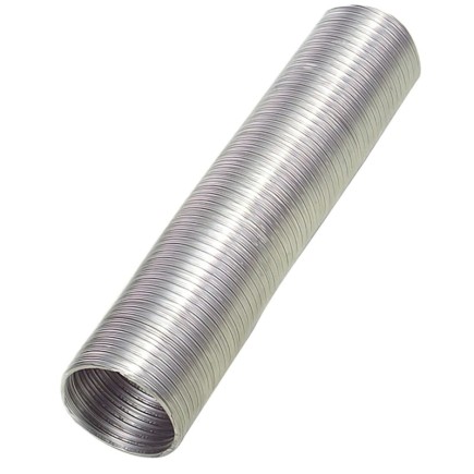 Tubo Aluminio Compacto Gris Ø 125 mm, / 5 metros