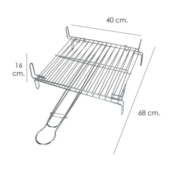 Parrilla Barbacoa Doble 40x40 cm, al por Mayor | Almacén de Ferretería