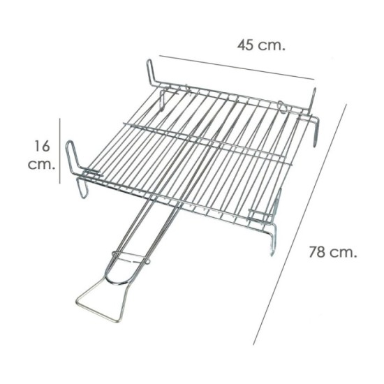 Parrilla Barbacoa Doble 45x45 cm, al por Mayor | Almacén de Ferretería