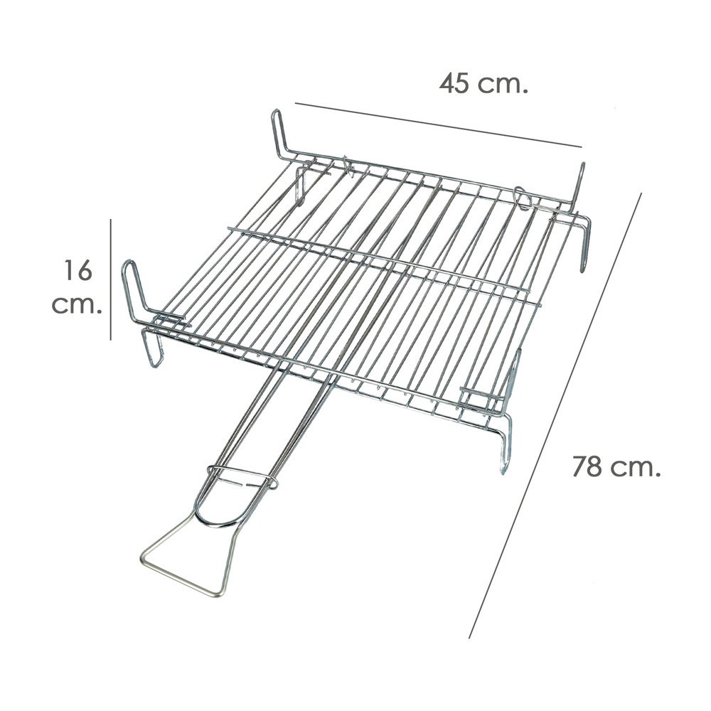 Parrilla Barbacoa Doble 45x45 cm, al por Mayor | Almacén de Ferretería