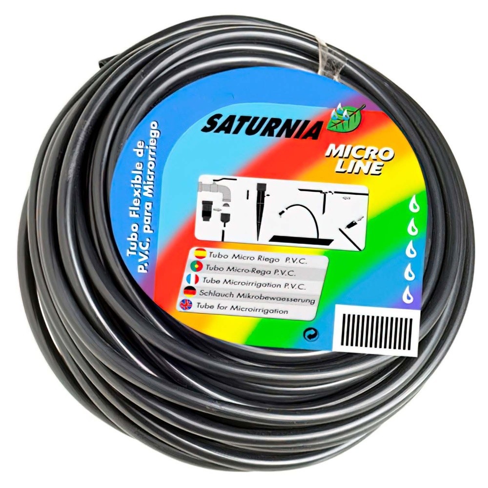 Goteo Microtubo Pvc (Rollo 25 Metros) Saturnia al por Mayor | Almacén de Ferretería