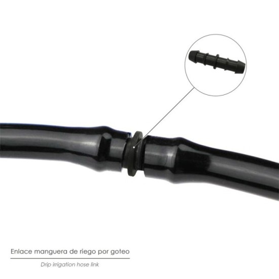 Enlace Simple Para Tuberias Goteo Ø 16 mm, (Bolsa 100 Piezas) Riego Por Goteo, Microaspersión, Riego Por Nebulizacion al por May
