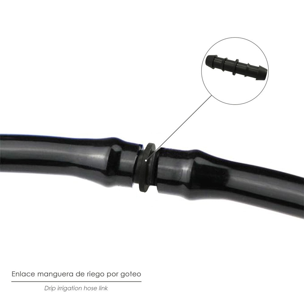 Enlace Simple Para Tuberias Goteo Ø 16 mm, (Bolsa 100 Piezas) Riego Por Goteo, Microaspersión, Riego Por Nebulizacion al por May