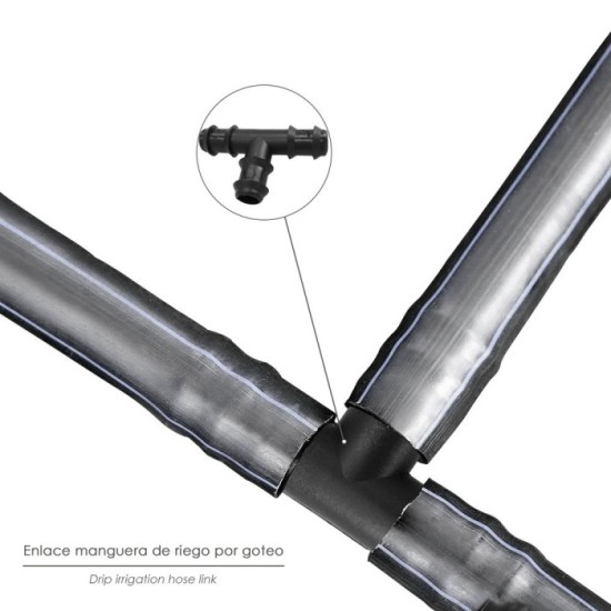 Te Simple Para Tuberias Goteo Ø 16 mm, (Bolsa 100 Piezas) Riego Por Goteo, Microaspersión, Riego Por Nebulizacion al por Mayor |