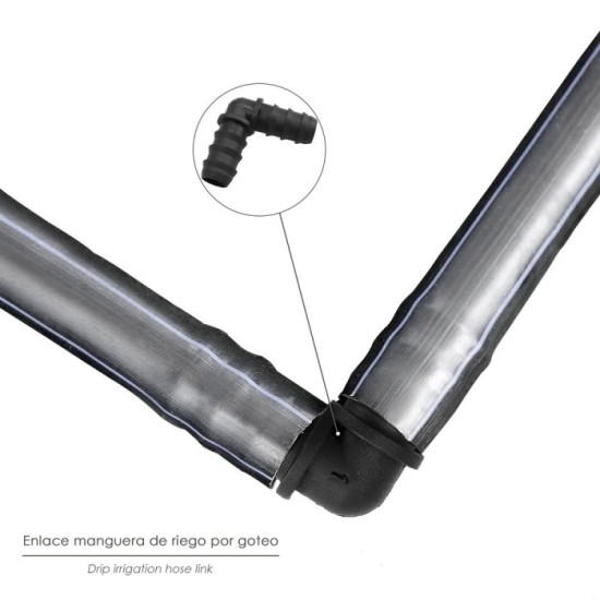 Codo Simple Para Tuberias Goteo Ø 16 mm, (Bolsa 100 Piezas) Riego Por Goteo, Microaspersión, Riego Por Nebulizacion al por Mayor