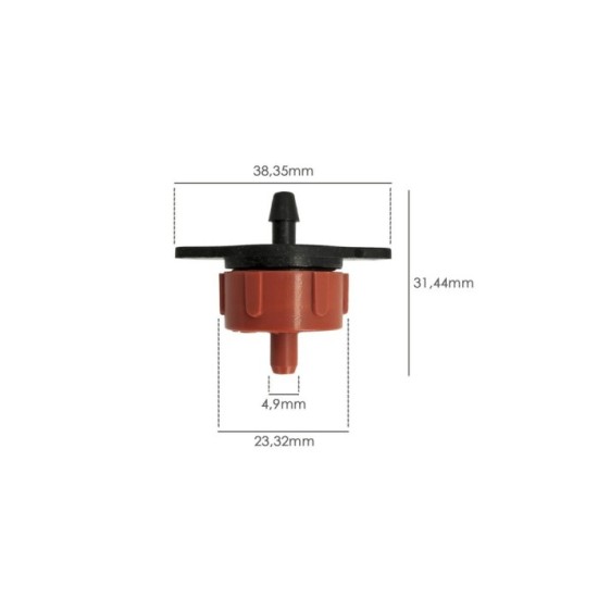 Gotero Autocompensante 4 Litros / Hora Desmontable Para Riego Por Goteo (Bolsa 200 Piezas) Riego Por Goteo, Microaspersión, al p