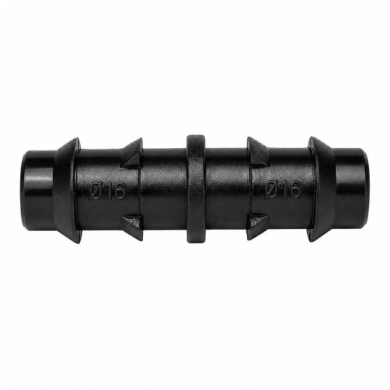 Enlace Simple Para Tuberias Goteo Dentado Tubos de Ø 16 mm, (Blosa 100 piezas) Riego Por Goteo, Microaspersión, Nebulización al 