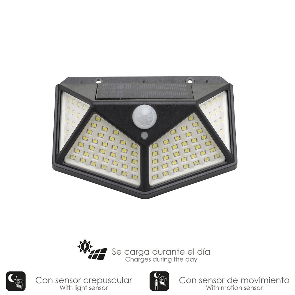 Aplique Solar Led Con Sensor De Luz y De Movimiento 270 Lumenes Ip4x Foco Led A Bateria, Foco Solar, al por Mayor | Almacén de F