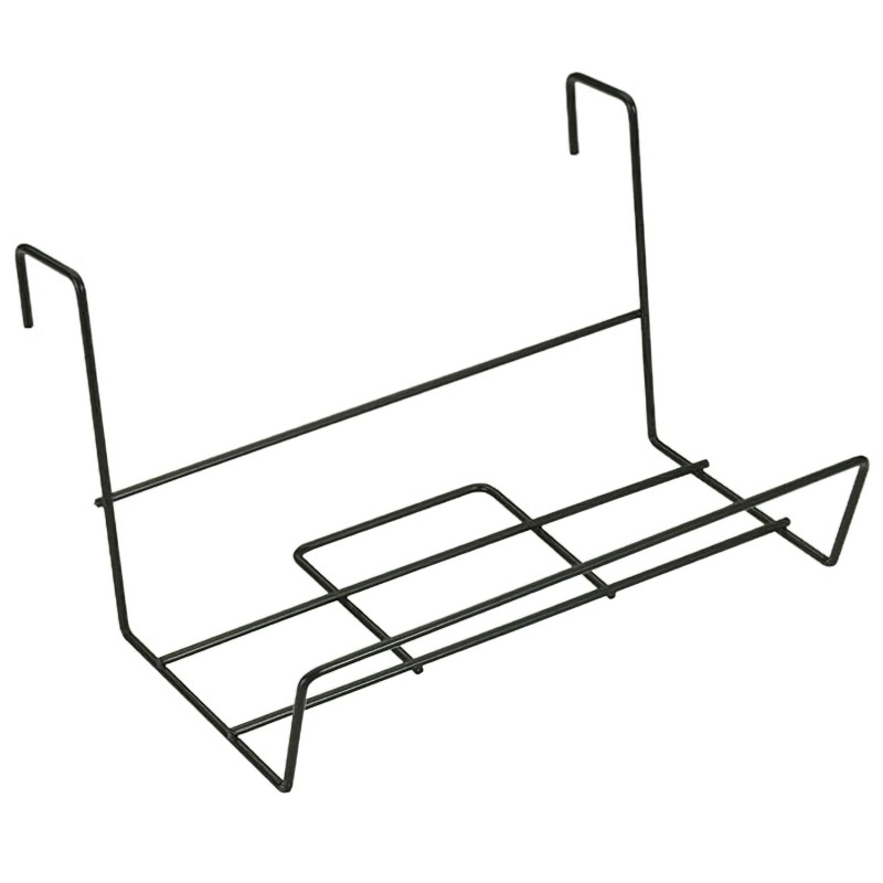 Soporte Para Jardinera Balcon Acero Plastificado Negro 41x18 cm,