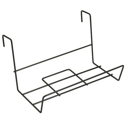 Soporte Para Jardinera Balcon Acero Plastificado Negro 41x18 cm,