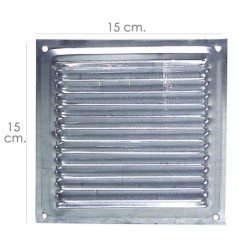 Rejilla Ventilación Atornillar  15x15 cm, Aluminio