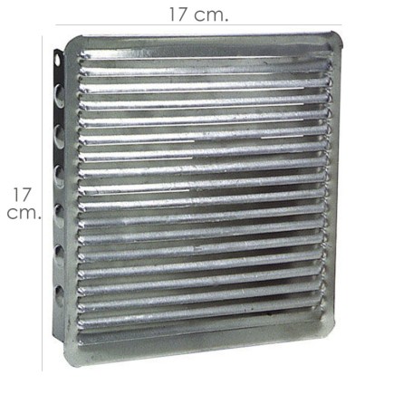 Rejilla Ventilacion Empotrar 17x17 cm, Aluminio