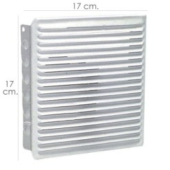 Rejilla Ventilacion Empotrar 17x17 cm, Blanca Lacada