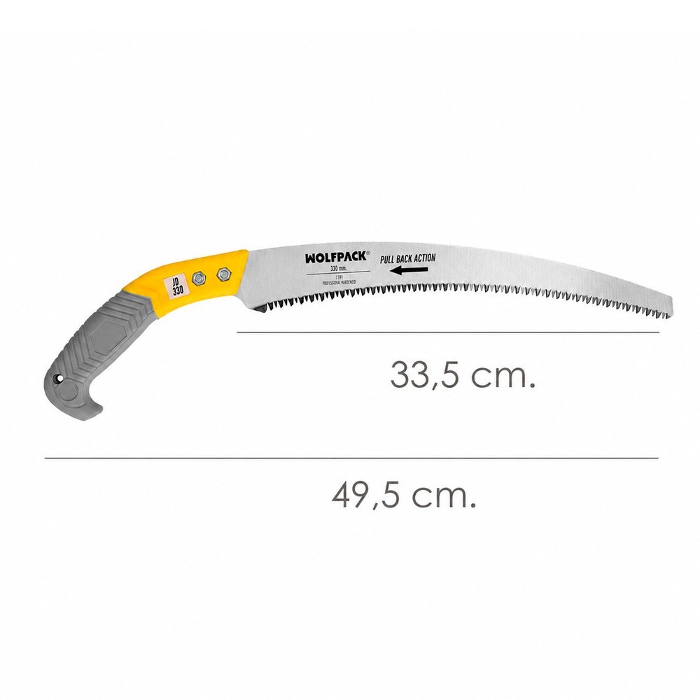 Serrucho Podar Curvo Mango TPR JD 330 mm, al por Mayor | Almacén de Ferretería