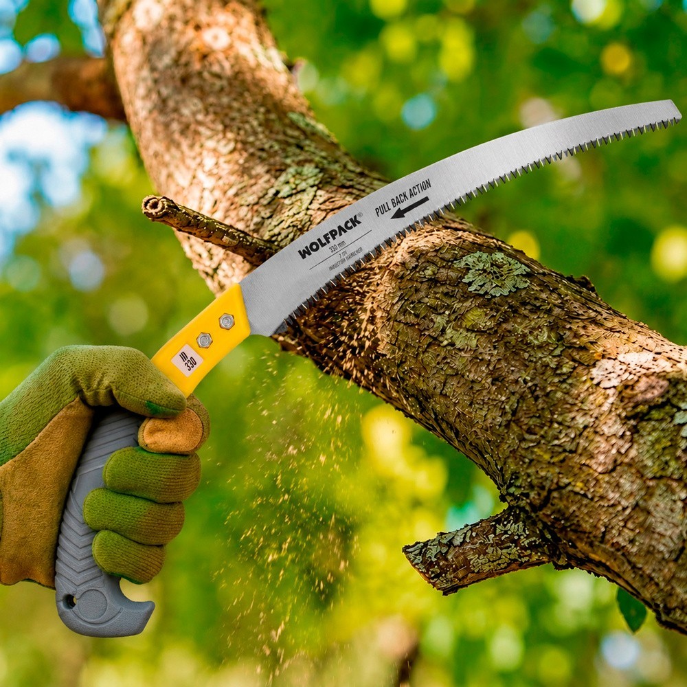 Serrucho Podar Curvo Mango TPR JD 330 mm, al por Mayor | Almacén de Ferretería