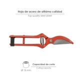 Tijeras Podar Forjada Curva   1 Mano  23 cm, al por Mayor | Almacén de Ferretería