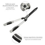 Tijeras Podar Setos 2 Manos Aluminio 63 cm, Hojas Acero Antiadherente, Mango TPR, Ajuste Corte al por Mayor | Almacén de Ferrete