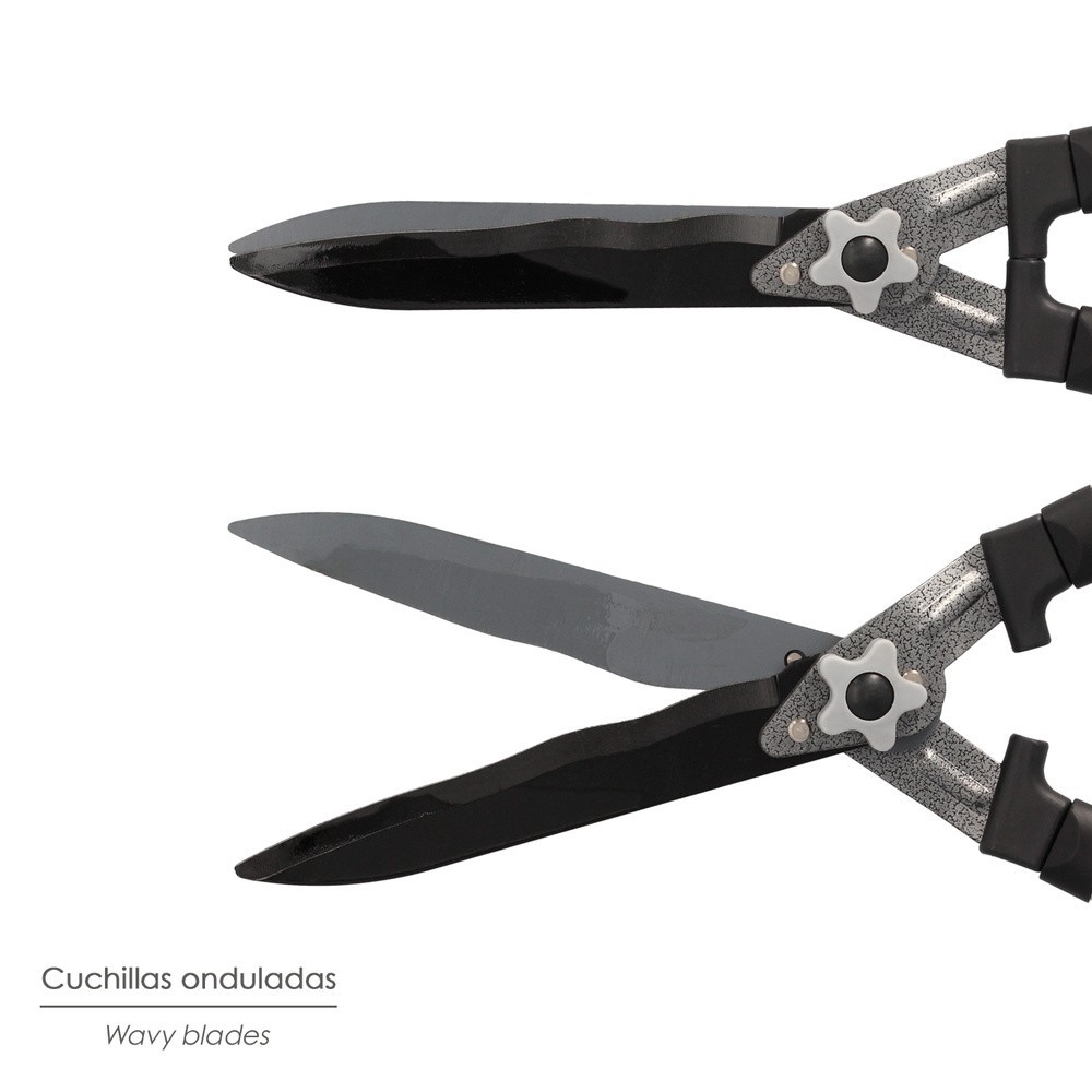 Tijeras Podar Setos 2 Manos Aluminio 63 cm, Hojas Acero Antiadherente, Mango TPR, Ajuste Corte al por Mayor | Almacén de Ferrete