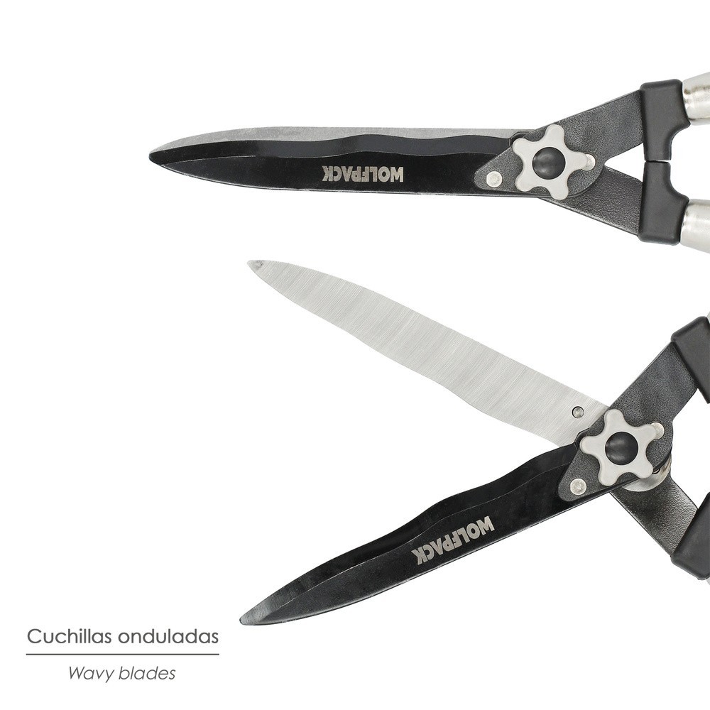 Tijeras Podar Setos 2 Manos Mangos Madera 54 cm, Hojas Acero Antiadherente, Ajuste Corte al por Mayor | Almacén de Ferretería