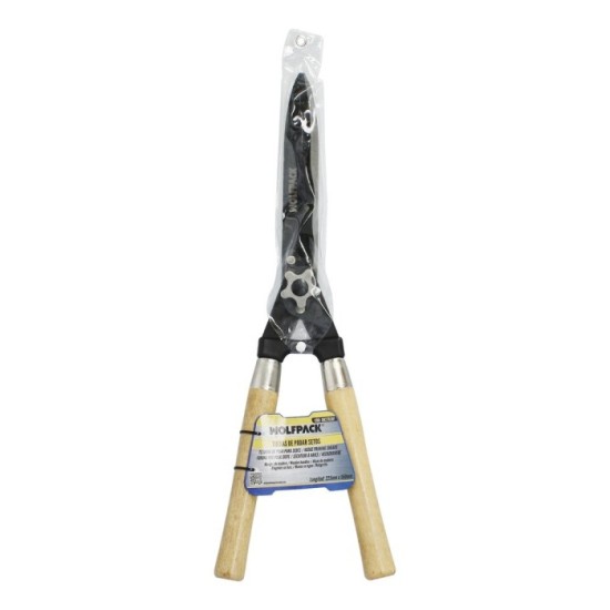 Tijeras Podar Setos 2 Manos Mangos Madera 54 cm, Hojas Acero Antiadherente, Ajuste Corte al por Mayor | Almacén de Ferretería