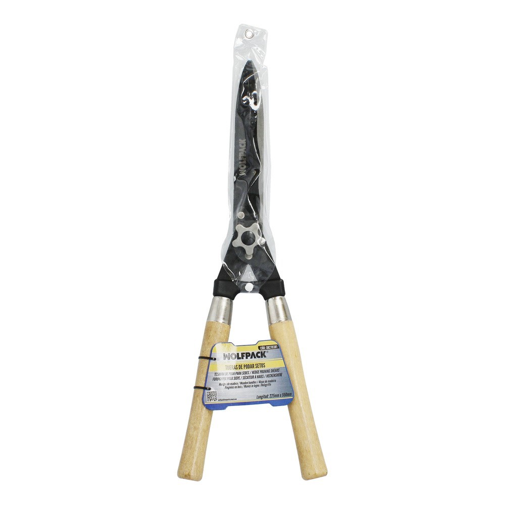 Tijeras Podar Setos 2 Manos Mangos Madera 54 cm, Hojas Acero Antiadherente, Ajuste Corte al por Mayor | Almacén de Ferretería