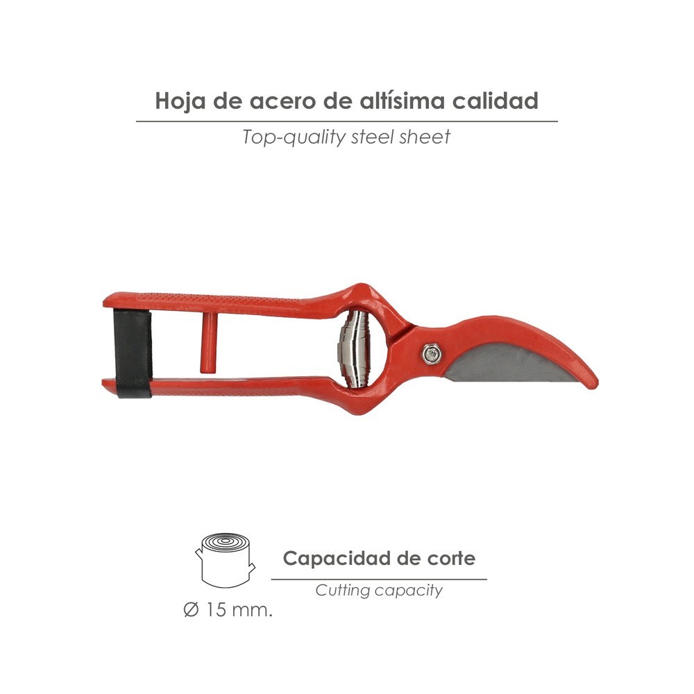 Tijeras Vendimiar Forjada Curva  1 Mano 18 cm, al por Mayor | Almacén de Ferretería