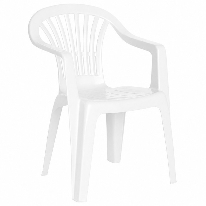 Silla Respaldo Bajo Resina Monobloc, Color Blanco, Modelo  Lyra al por Mayor | Almacén de Ferretería