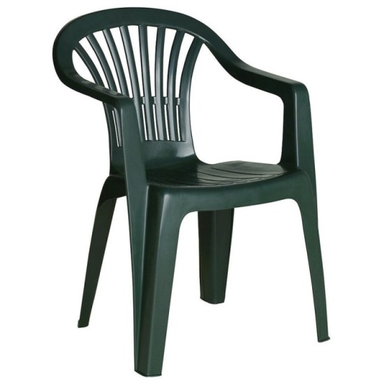 Silla Respaldo Bajo Resina Monobloc, Color Verde, Modelo  Lyra al por Mayor | Almacén de Ferretería