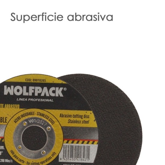 Disco Corte Abrasivo Acero Inoxidable Plus Ø 115x Ø 22,2 mm Espesor 1,6 mm, Disco Radial / Amoladora Universal al por Mayor | Al