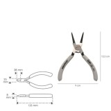 Alicates Arandelas Interiores Recto 125 mm, Acero Din 5256, Anillos De Presion, Anillos De Retención, Arandelas Circlips al por 