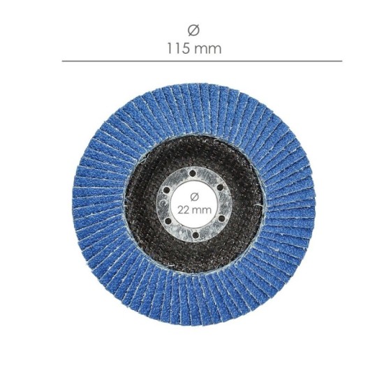Disco Laminas Lija Circonio Inox - Plus 115x22 mm, grano 40 al por Mayor | Almacén de Ferretería