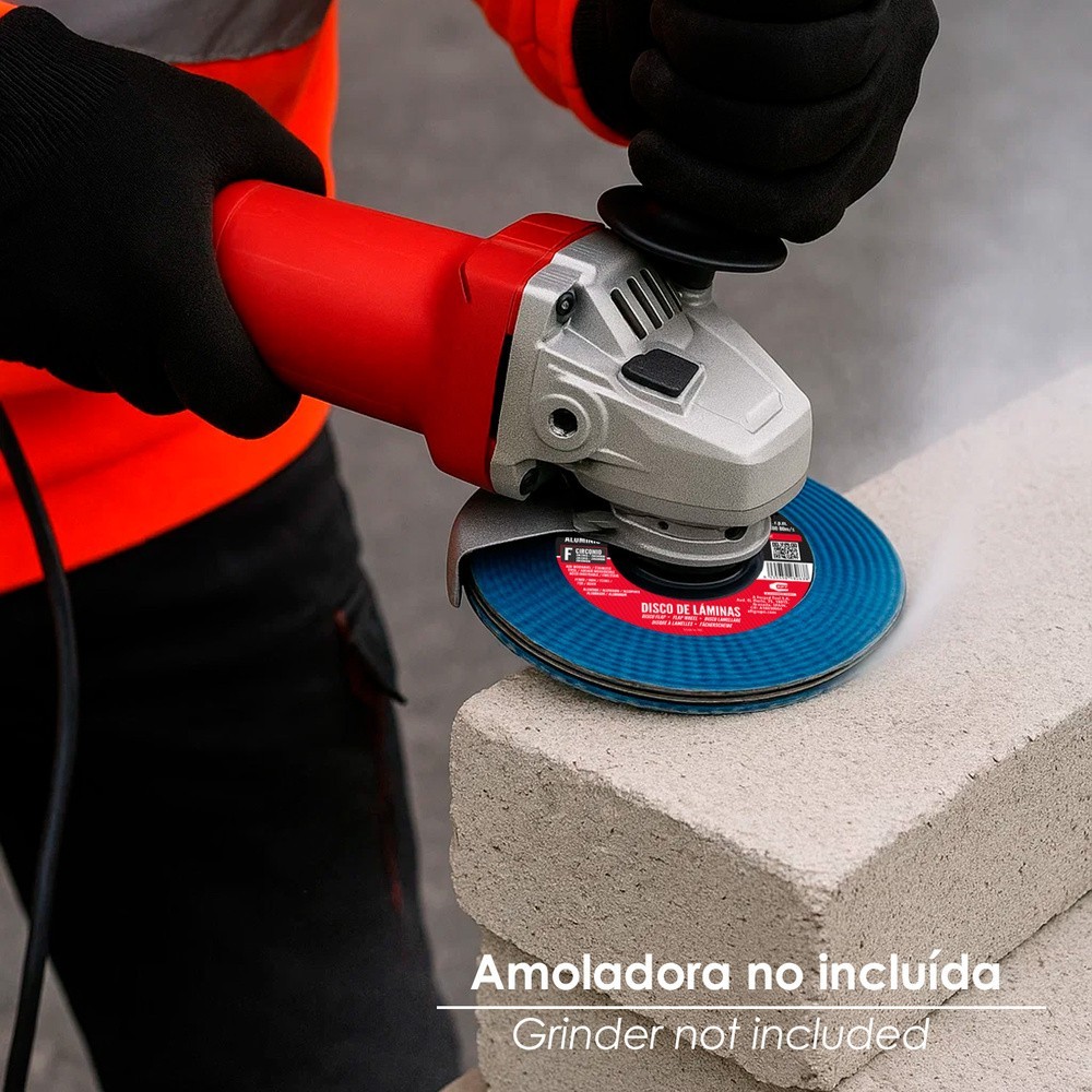 Disco Laminas Lija Circonio Inox - Plus 115x22 mm, grano 40 al por Mayor | Almacén de Ferretería