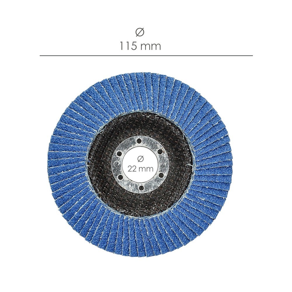 Disco Lamina Lija Circon Inox - Plus 115x22 mm, Grano 80 al por Mayor | Almacén de Ferretería