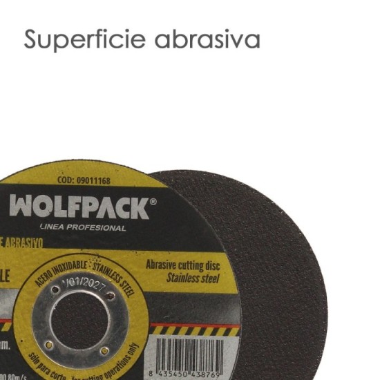 Disco Corte Abrasivo Acero Inoxidable Plus Ø 125x Ø 22,2 mm Espesor 1,0 mm, Disco Radial / Amoladora Universal al por Mayor | Al
