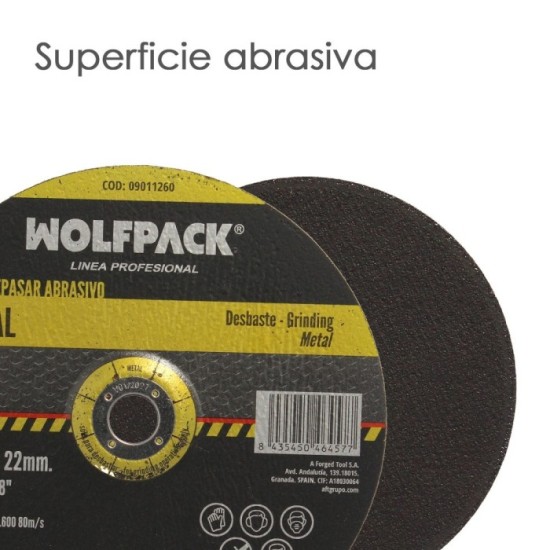 Disco Repasar Abrasivo Ø 230 x Ø 22 mm, Espesor 6,4 mm, Disco Radial / Amoladora Universal Compatible Con Todas Las Amoladoras a