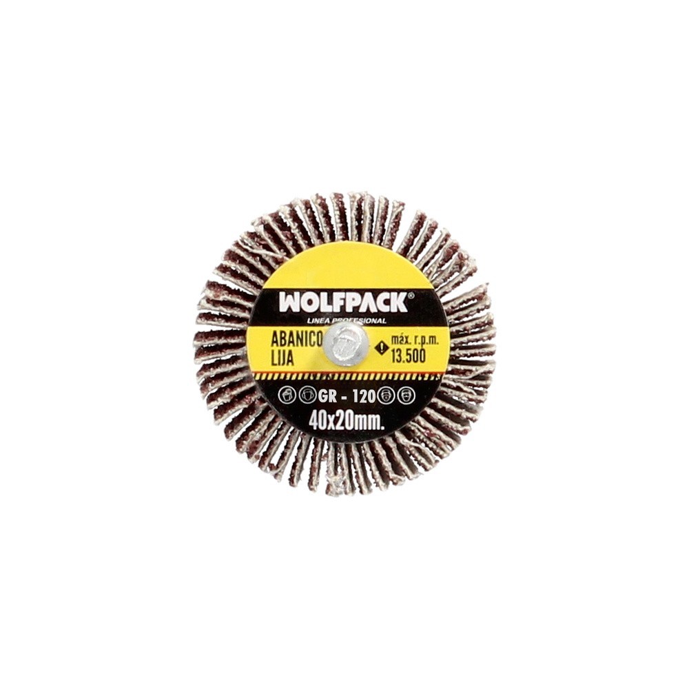 Abanico Lija Grano 120 Medida Ø 40 x 20 mm, Disco Abrasivo Laminas, Ruedas Mil Hojas, Ruedas Abrasivas,Lijado,Desbaste,Pulir al 