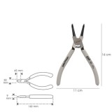 Alicates Arandelas Interiores Curvo 175 mm, Acero Din 5256, Anillos De Presion, Anillos De Retención, Arandelas Circlips al por 