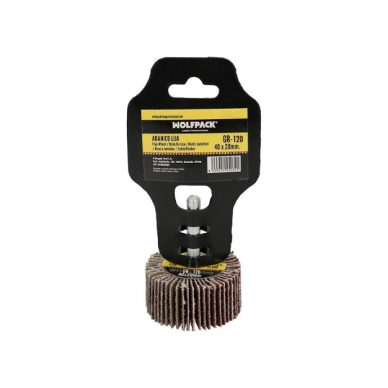 Abanico Lija Grano 120 Medida Ø 40 x 20 mm, Disco Abrasivo Laminas, Ruedas Mil Hojas, Ruedas Abrasivas,Lijado,Desbaste,Pulir al 