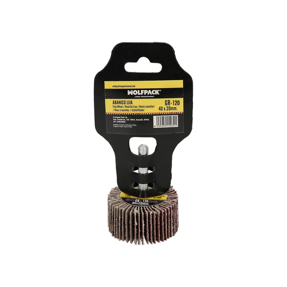Abanico Lija Grano 120 Medida Ø 40 x 20 mm, Disco Abrasivo Laminas, Ruedas Mil Hojas, Ruedas Abrasivas,Lijado,Desbaste,Pulir al 