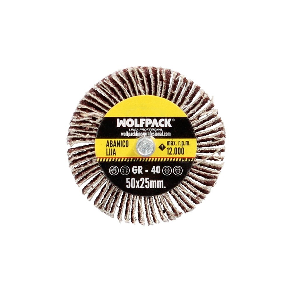 Abanico Lija Grano 40 Medida Ø 50 x 25 mm, Disco Abrasivo Laminas, Ruedas Mil Hojas, Ruedas Abrasivas,Lijado,Desbaste,Pulir al p