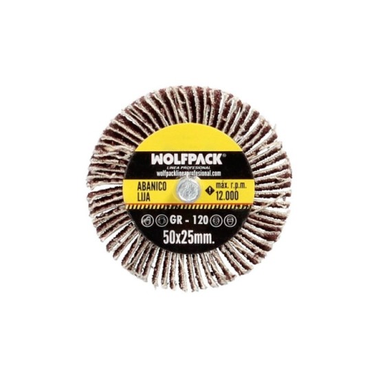 Abanico Lija Grano 120 Medida Ø 50 x 25 mm, Disco Abrasivo Laminas, Ruedas Mil Hojas, Ruedas Abrasivas,Lijado,Desbaste,Pulir al 
