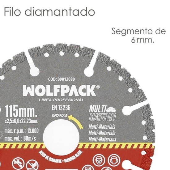 Disco Diamante 115 Mm Multimaterial Total X al por Mayor | Almacén de Ferretería