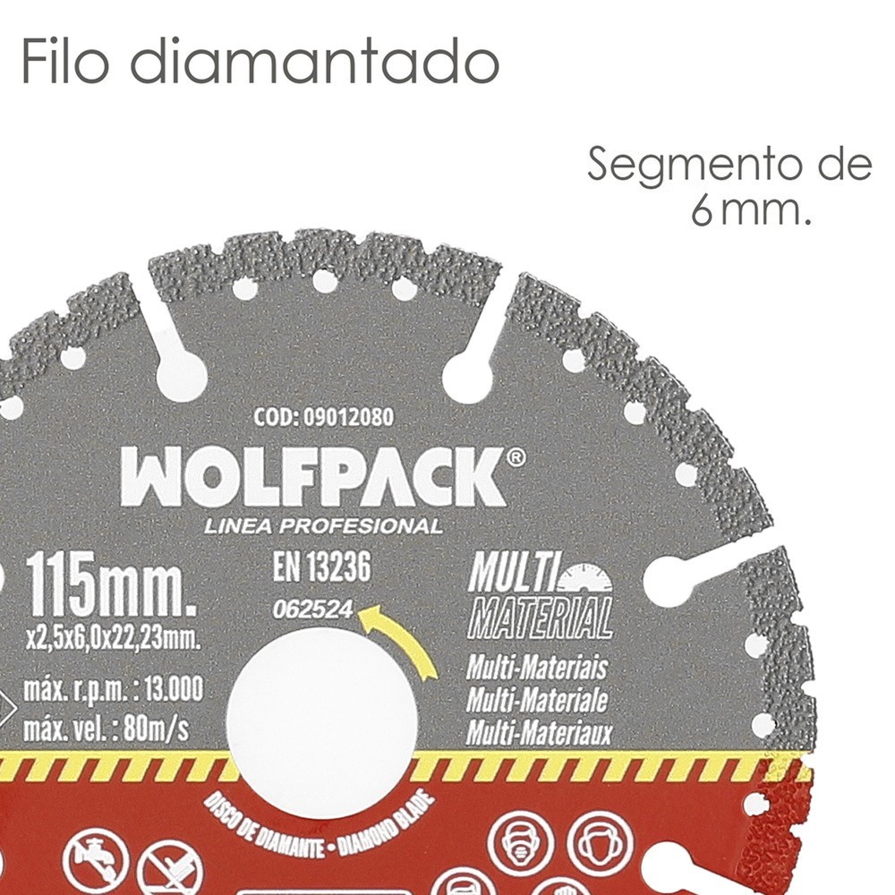 Disco Diamante 115 Mm Multimaterial Total X al por Mayor | Almacén de Ferretería