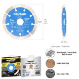 Disco Diamante Ø 115 mm, Piedra, Ladrillo, Refractarios, Bloques de Hormigon, Segmento Diamantado 10 mm, al por Mayor | Almacén 