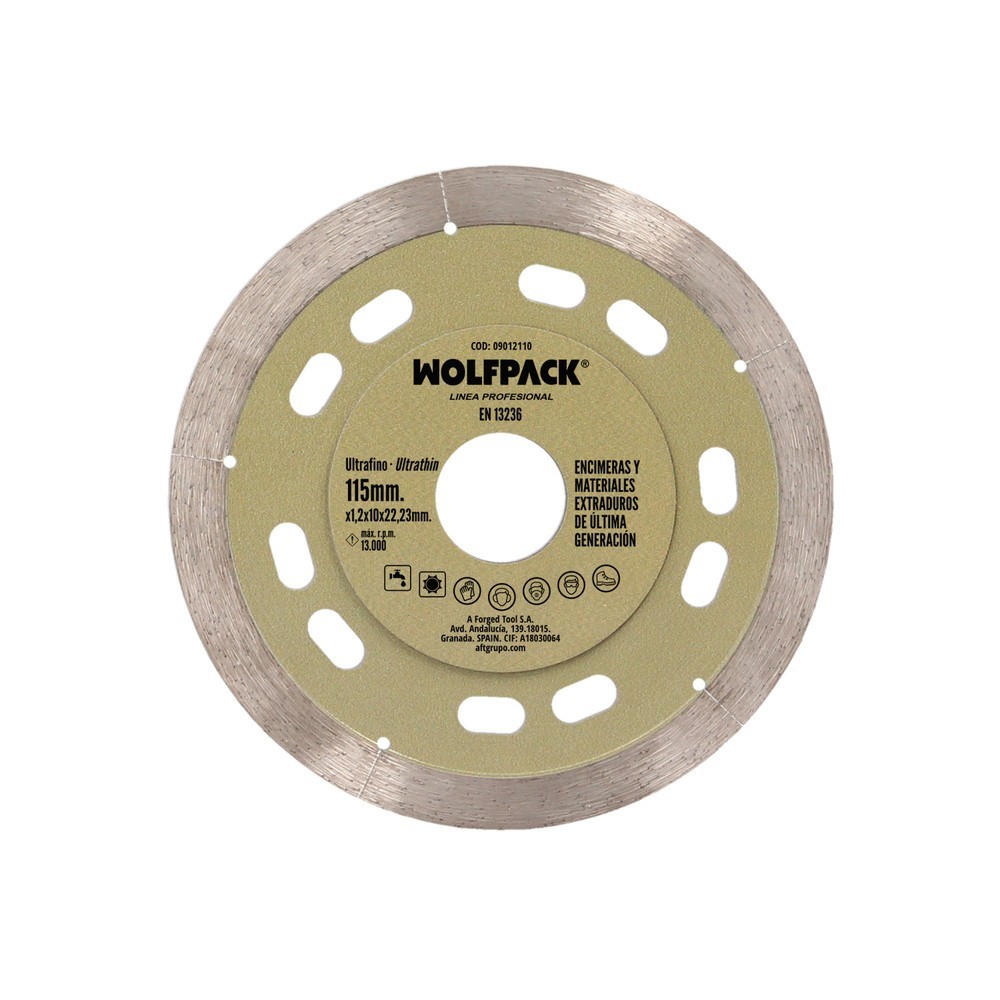 Disco Diamante Ø 115 mm, Materiales de Ultima Generación, Segmento de 10 mm, al por Mayor | Almacén de Ferretería