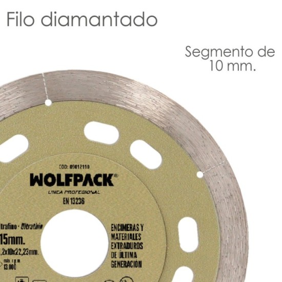 Disco Diamante Ø 115 mm, Materiales de Ultima Generación, Segmento de 10 mm, al por Mayor | Almacén de Ferretería